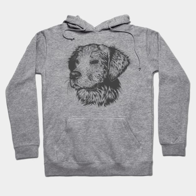 Dog Puppy Vintage Illustration hunting dog Hoodie by AltrusianGrace